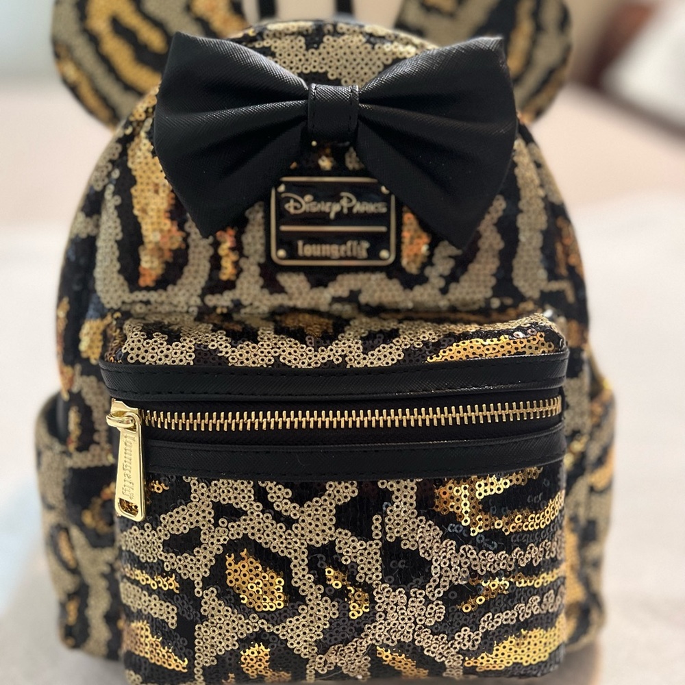 Disney Loungefly Sequin Leopard Backpack
